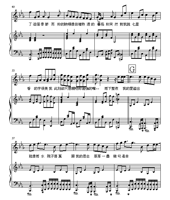 七里香吉他简谱_小星星吉他简谱(3)