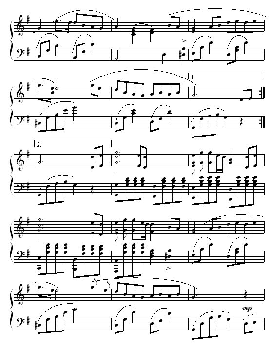 十送红军钢琴独奏曲谱_渭水秋歌二胡独奏曲谱(2)
