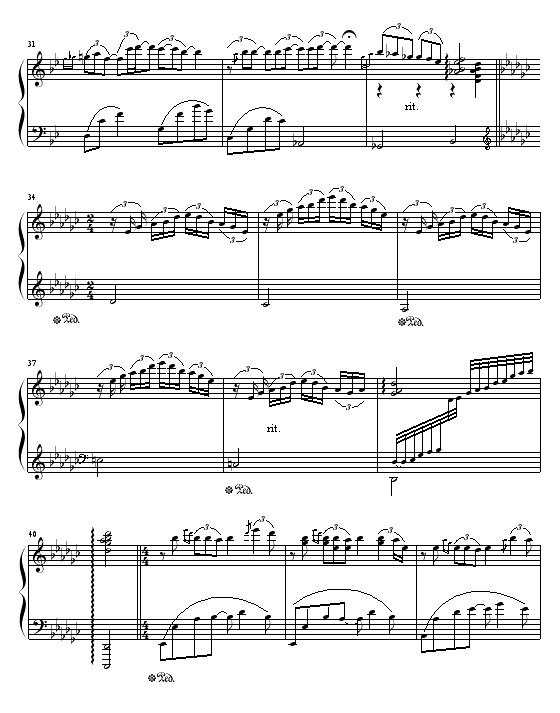 小河的水清又清又清曲谱_万泉河水清又清曲谱(3)