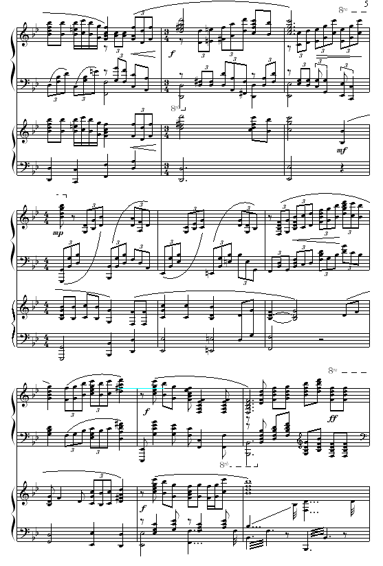 黄河颂曲谱c调