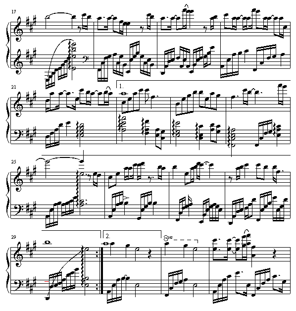 《好好》钢琴简谱_小星星钢琴简谱(3)