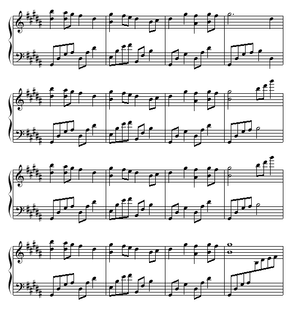 鲜艳的云曲谱_鲜艳的云钢琴谱