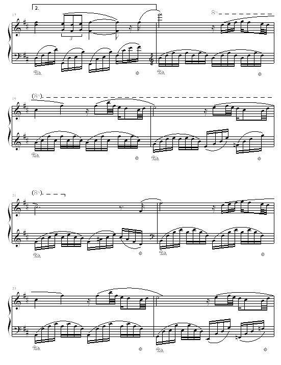 恋心钢琴曲谱_钢琴简单曲谱(3)