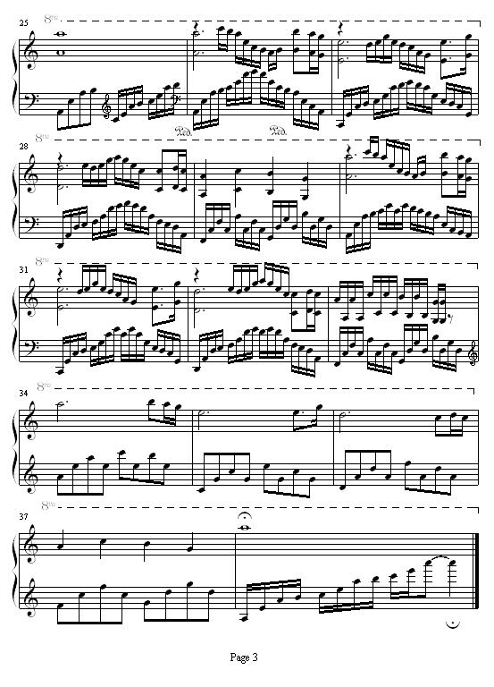 忍者古筝曲谱_沧海一声笑古筝曲谱(3)