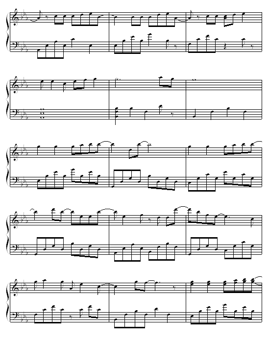 暧昧侯湘婷钢琴曲谱_暧昧侯湘婷曲谱