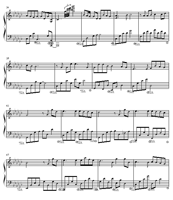 光良的童话钢琴曲谱_光良童话钢琴简谱(4)