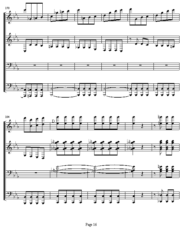 命运交响曲 -(钢琴4手联弹)-钢琴谱(钢琴曲)-贝多芬