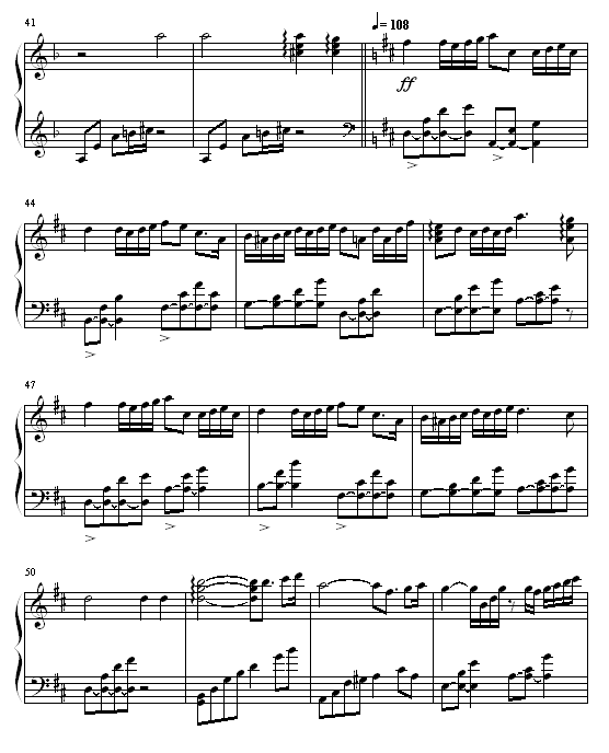 钢琴曲谱 Love is2
