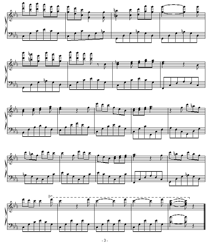 秘密庭院钢琴曲谱_秘密的庭院钢琴简谱(3)
