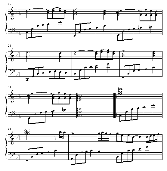 空歌曲曲谱_钢琴简单曲谱(3)