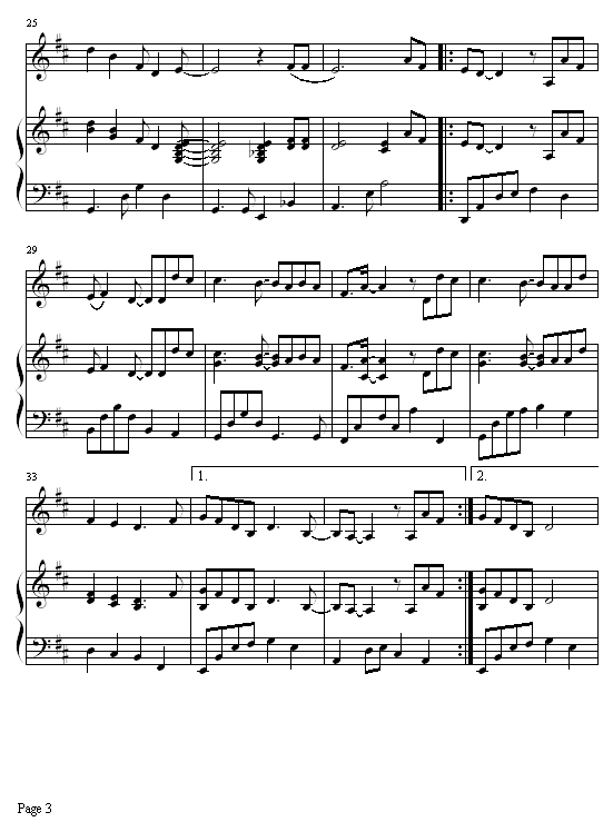 网友曲谱_钢琴简单曲谱(3)