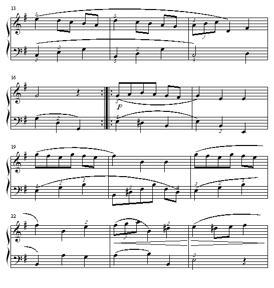 巴赫p9小步舞曲曲谱讲解_小步舞曲巴赫钢琴曲谱(3)