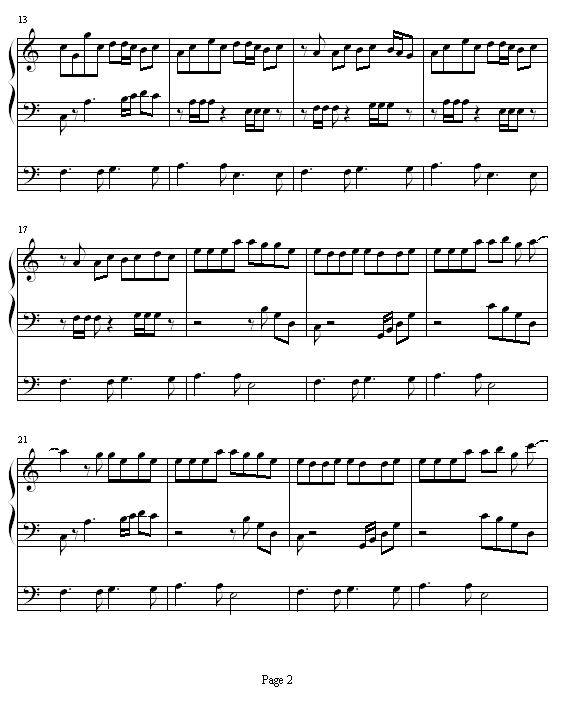 薰风草曲谱_钢琴简单曲谱