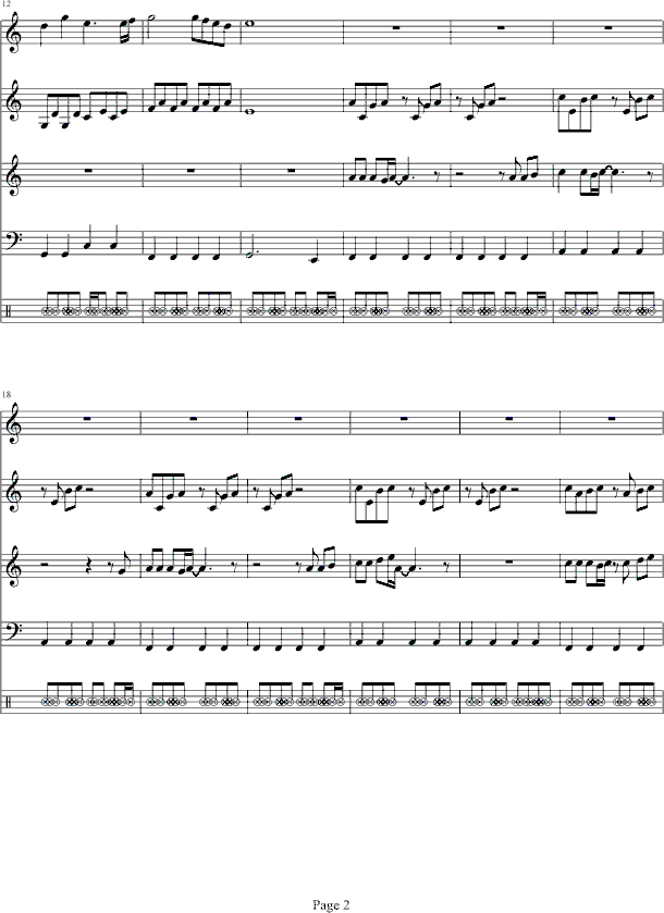 很久以前曲谱