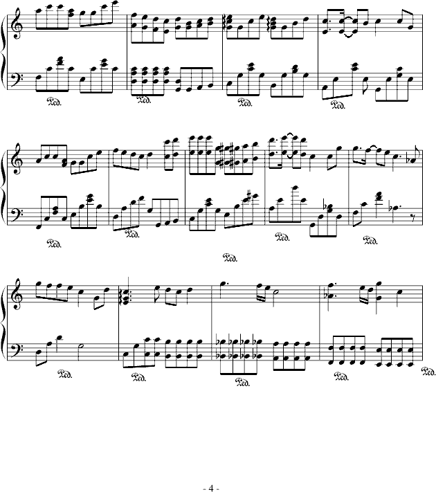 北较曲谱_钢琴简单曲谱(2)