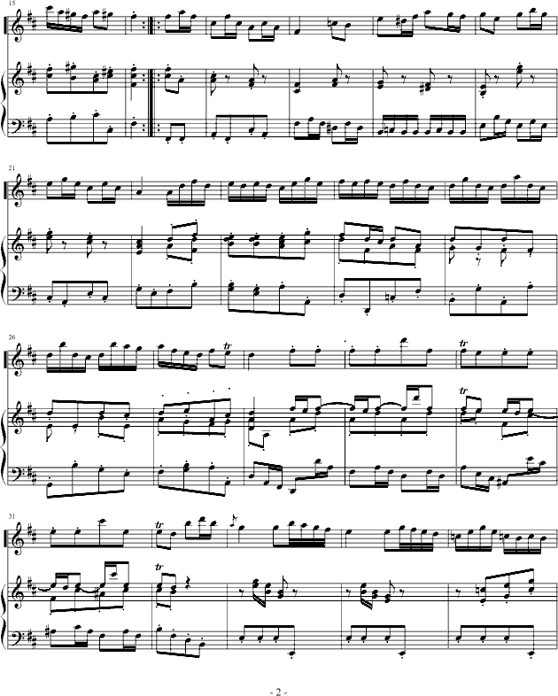 >>巴赫第二组曲中《嬉戏曲》