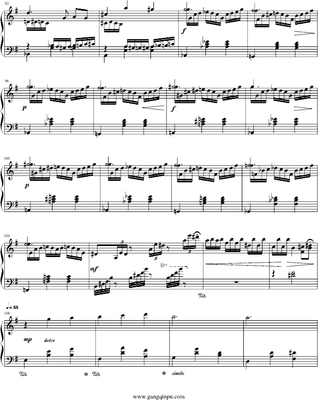 钢琴曲谱e_钢琴简单曲谱(3)