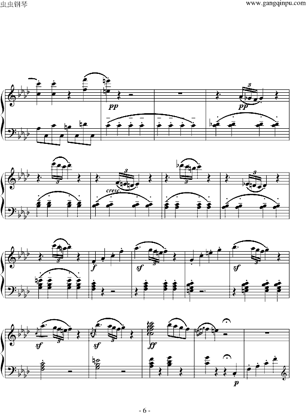 f小调奏鸣曲第一乐章op.2 no.