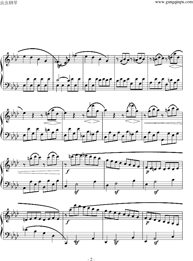 f小调奏鸣曲谱_贝多芬c小调奏鸣曲谱(2)