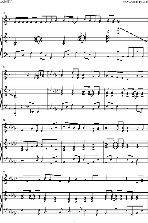 知情冢曲谱_钢琴简单曲谱(2)