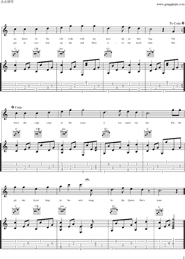 spiderdance数字简谱,spiderdance简谱数字 spider and the queen bee
