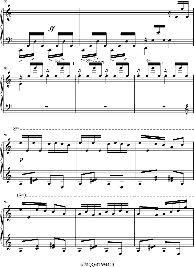 飞的钢琴曲谱_钢琴简单曲谱(2)