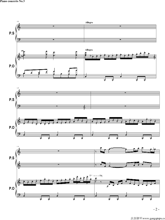 第三钢琴协奏曲曲谱_第三钢琴协奏曲钢琴谱(4)
