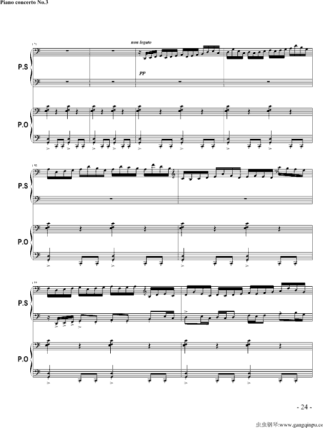 第三钢琴协奏曲曲谱_第三钢琴协奏曲钢琴谱(4)