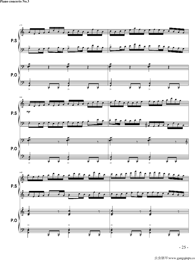 第三钢琴协奏曲曲谱_第三钢琴协奏曲钢琴谱(4)