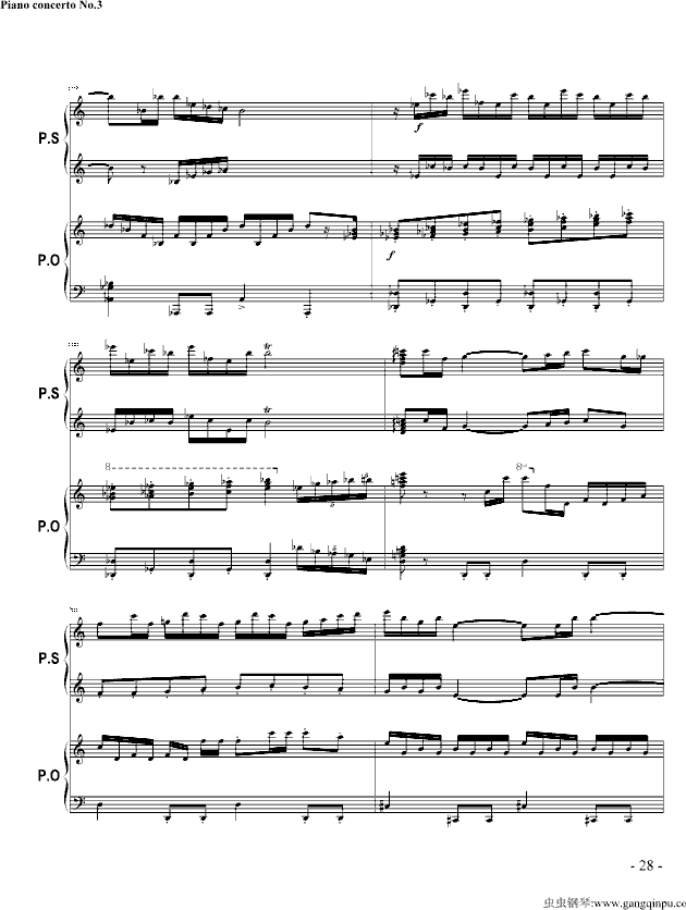 第三钢琴协奏曲曲谱_第三钢琴协奏曲钢琴谱(4)