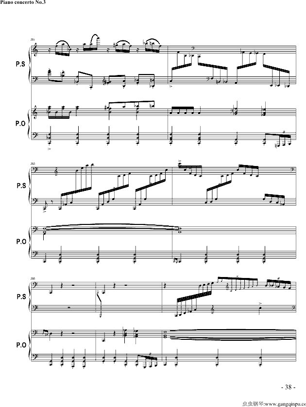 第三钢琴协奏曲曲谱_第三钢琴协奏曲钢琴谱(4)