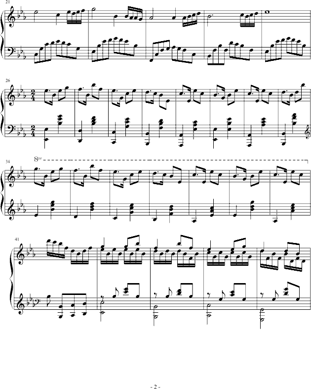 无题钢琴曲谱_无题山河令曲谱(3)
