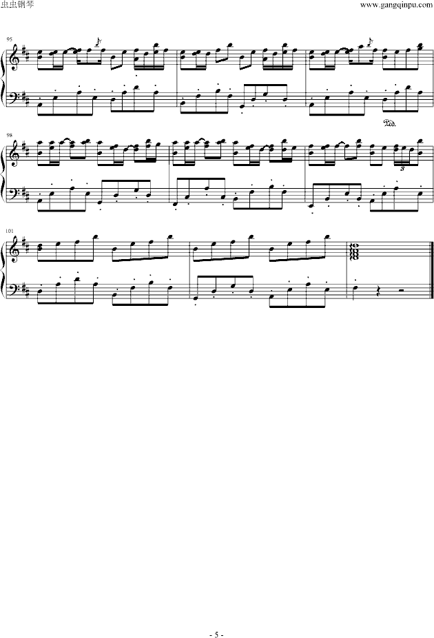 基督教歌曲一个荣耀的江河简谱-献上久石让的 the rain 的钢琴谱哈 第五页~