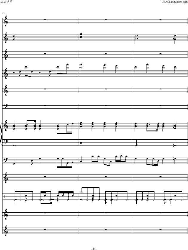钢琴曲tears的简谱_钢琴曲简谱(2)