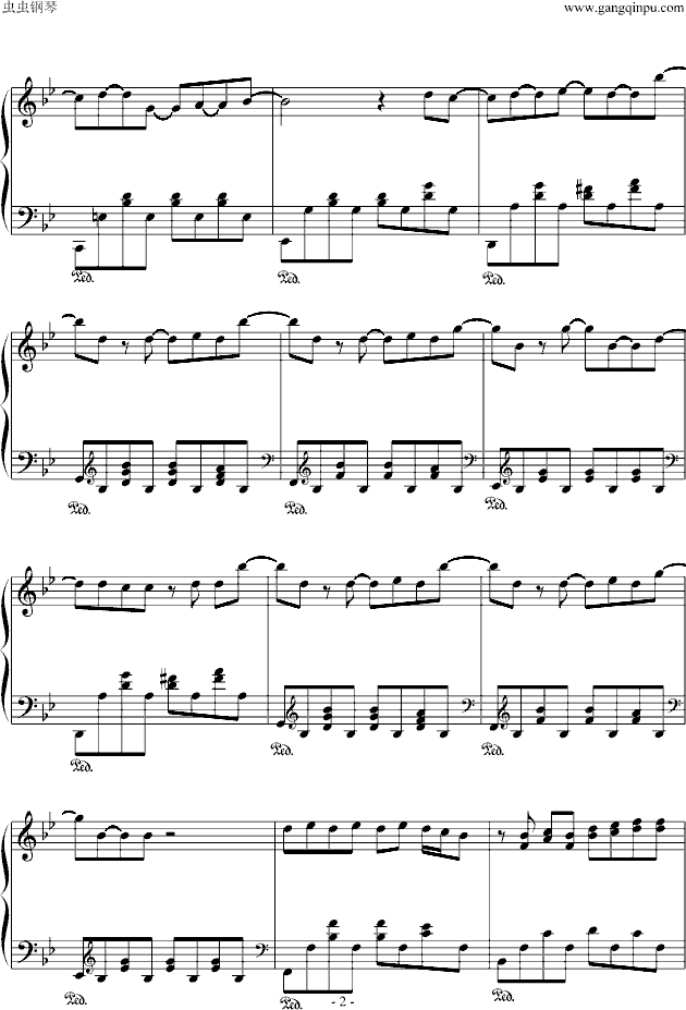 爱情悬崖(鸠玖版)-钢琴谱(钢琴曲)-周杰伦-虫虫钢琴谱