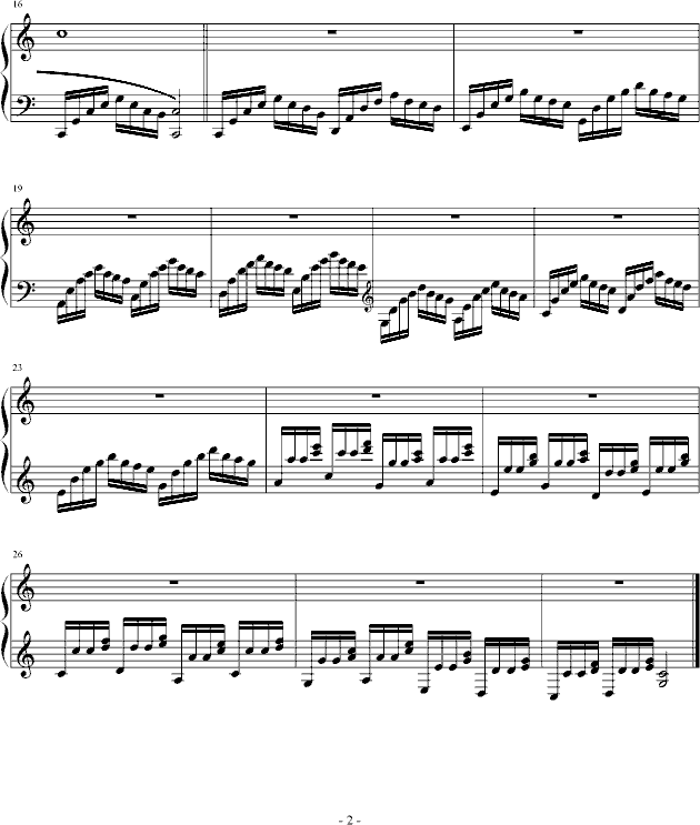 左开球曲谱_钢琴简单曲谱(2)