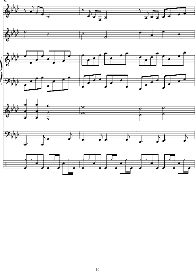 箫吉他曲谱_神话箫曲g调曲谱