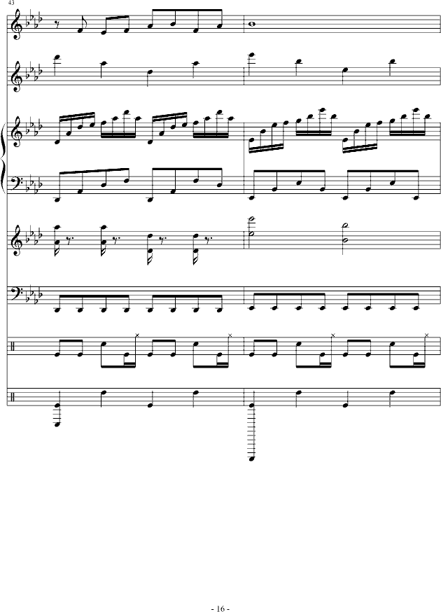 箫吉他曲谱_神话箫曲g调曲谱
