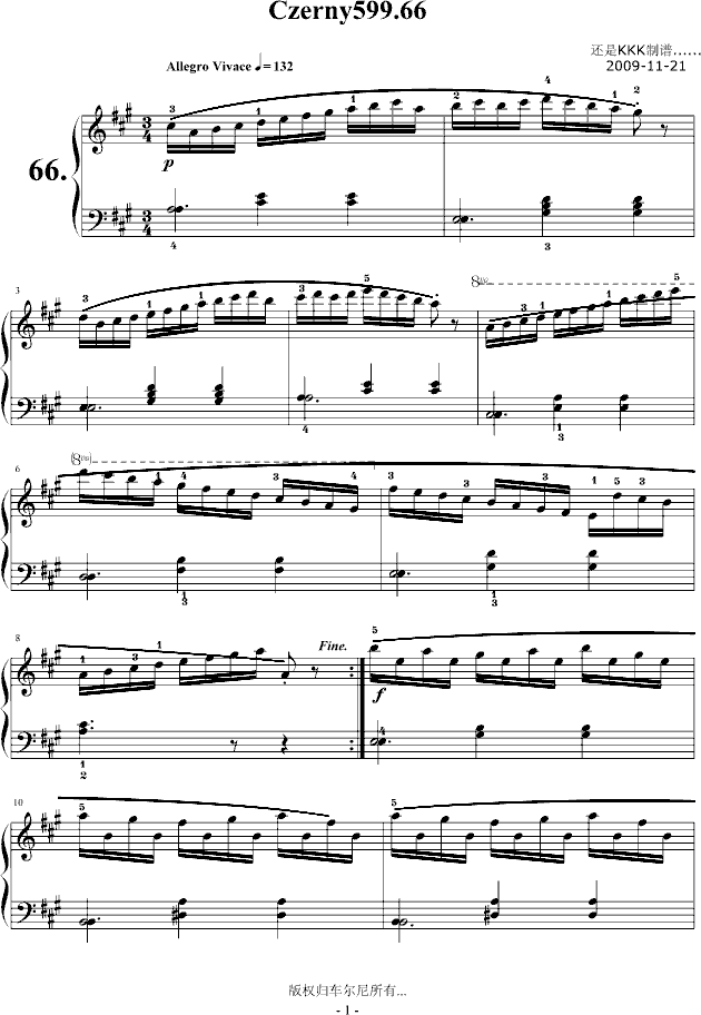 钢琴曲谱599是什么_钢琴简单曲谱