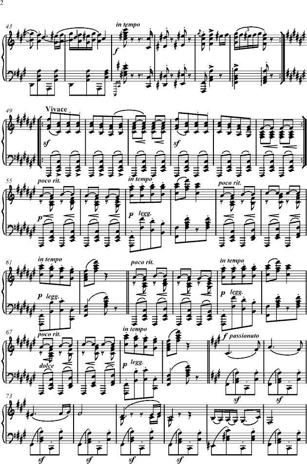 匈牙利舞曲谱_匈牙利舞曲数字简谱(3)