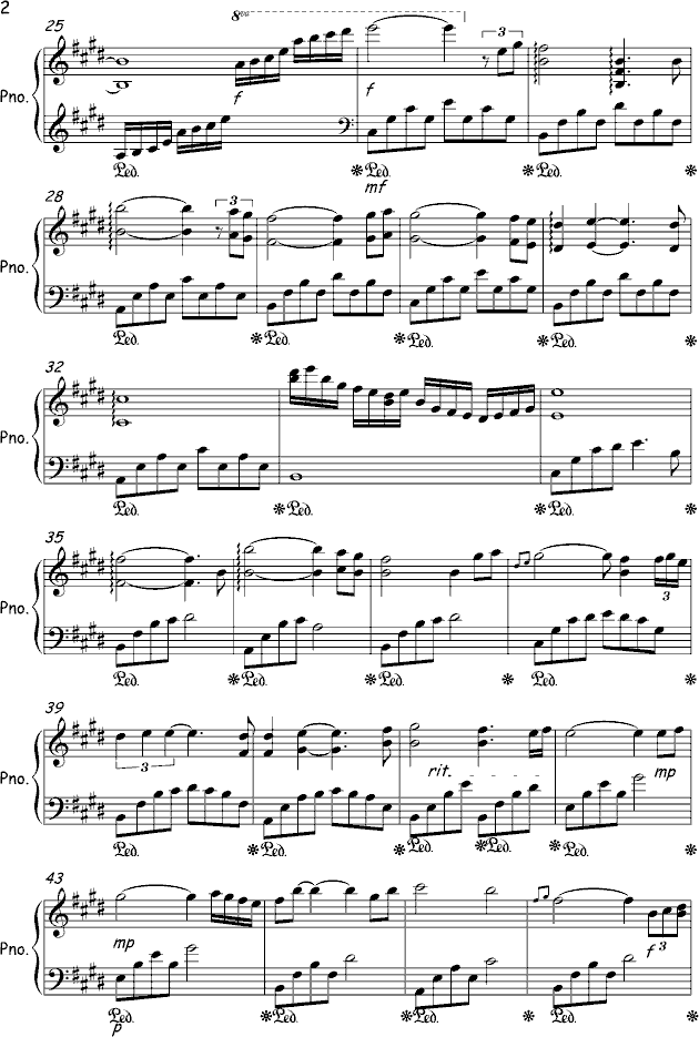 甘甜的泉水曲谱_泉水叮咚响曲谱(4)
