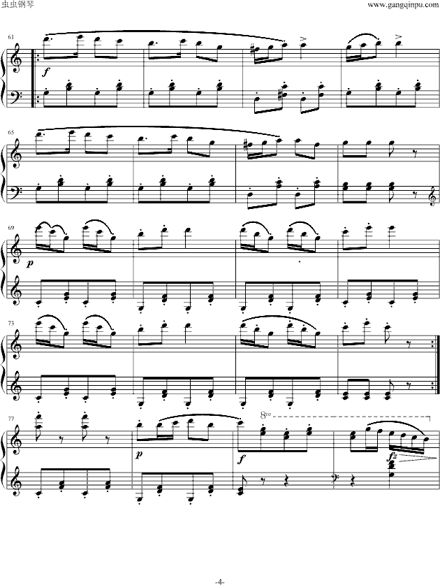 入眠钢琴曲谱大全_初学者钢琴曲谱大全(3)