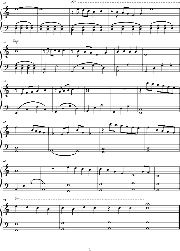 怖钢琴曲谱_钢琴简单曲谱