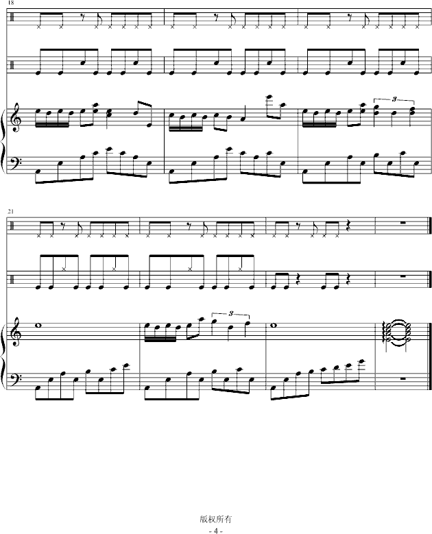 悲戚曲谱_钢琴简单曲谱