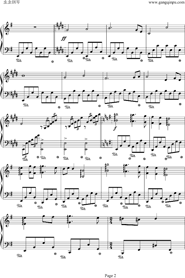 蓝钢琴曲谱_钢琴简单曲谱(3)