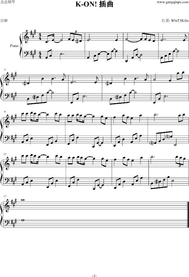 k的钢琴曲谱_钢琴简单曲谱(3)