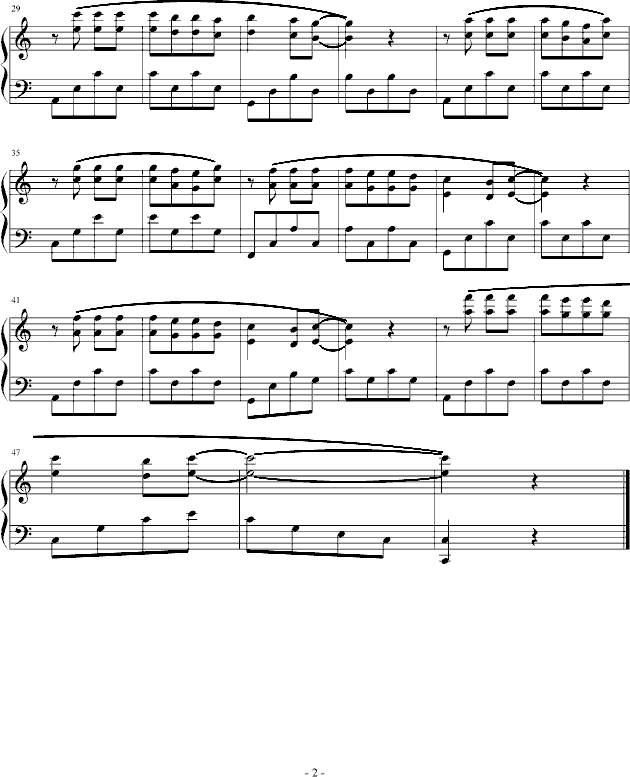 钢琴简谱练习曲_简单的钢琴练习曲简谱(2)