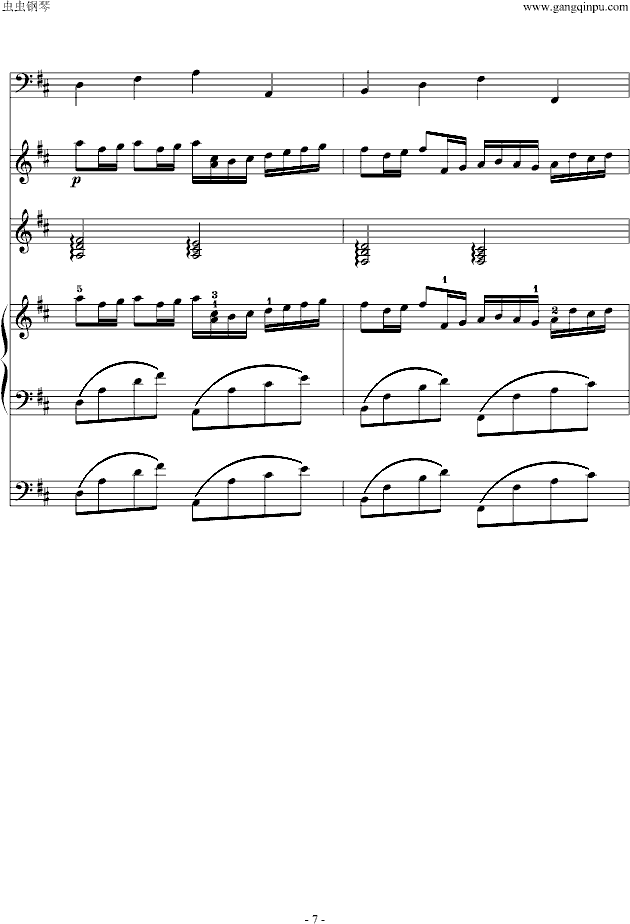 排钟钢琴曲简谱_钢琴曲简谱