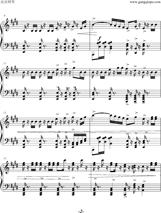 罗西尼贼鹊序曲谱_陶笛曲谱12孔(2)