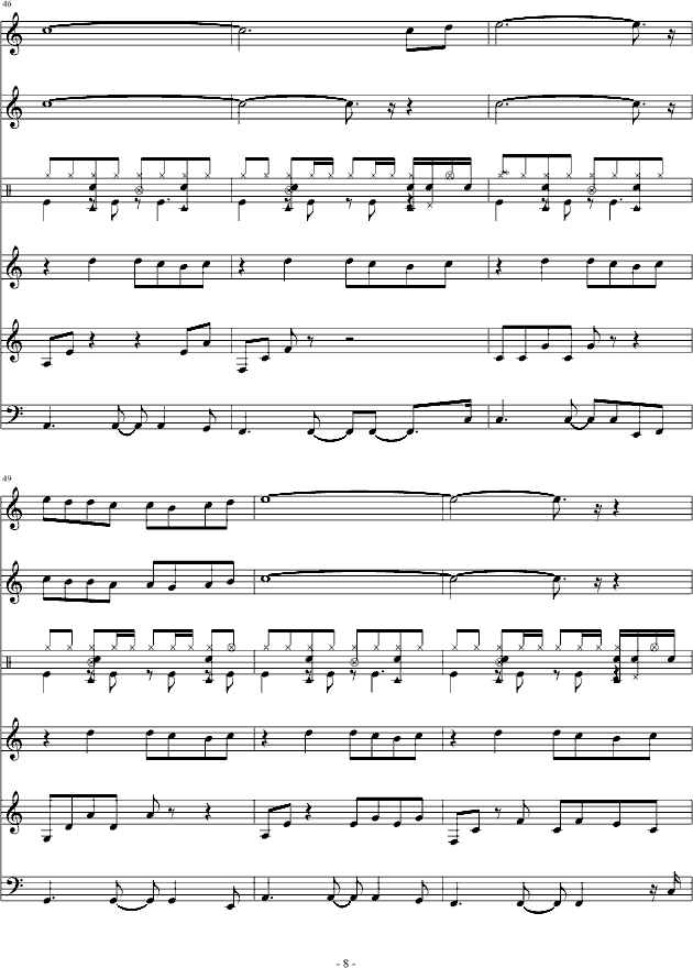 简单爱钢琴曲谱_钢琴简单曲谱(2)